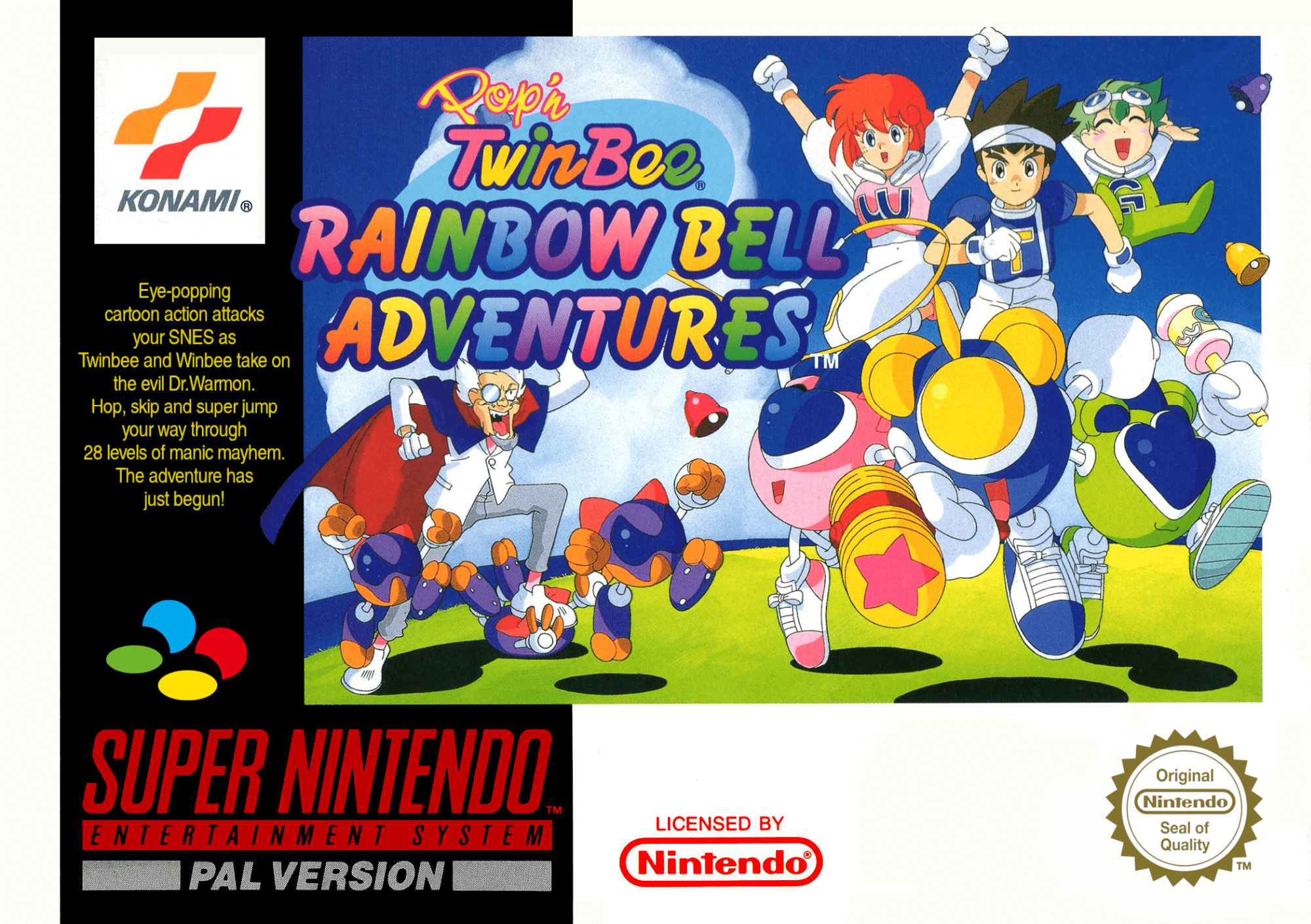 Pop'n TwinBee box art for Super Nintendo
